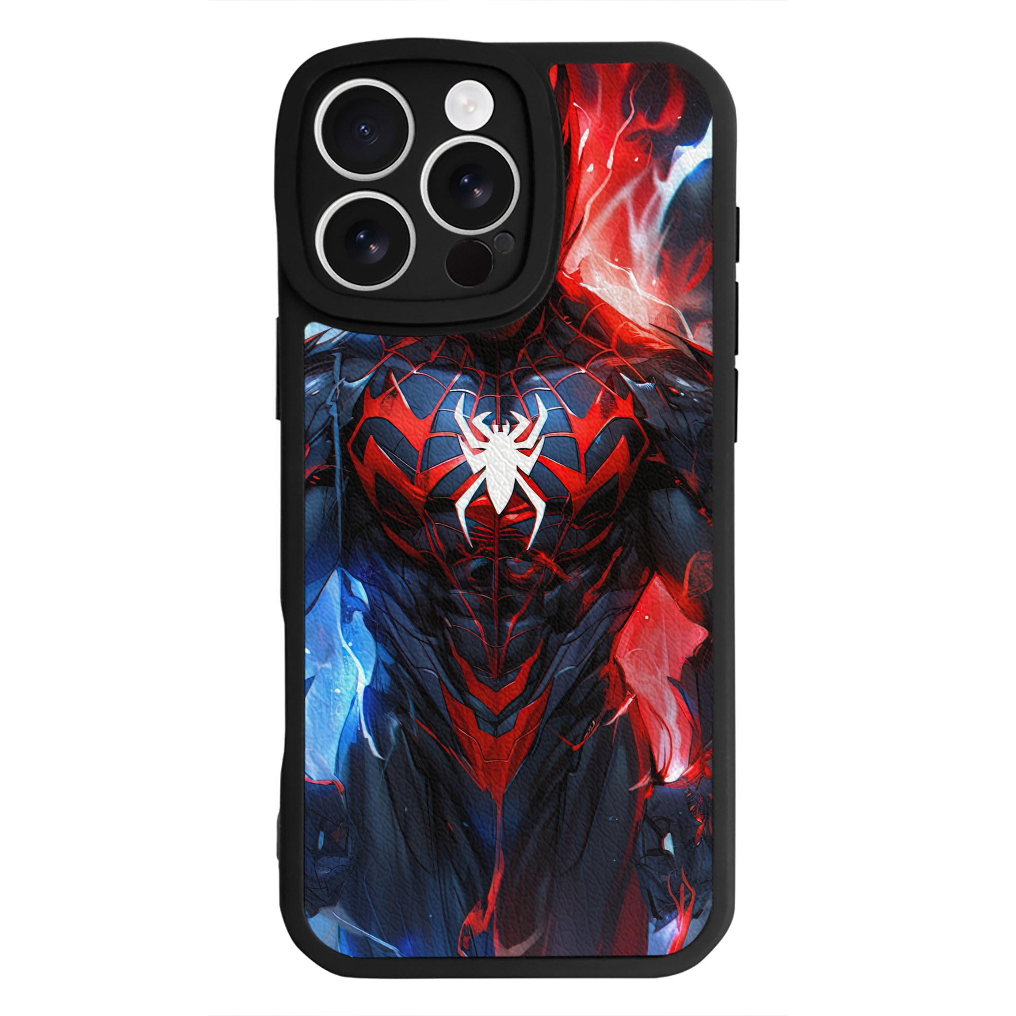 Spider Man スパイダーマン 【iPhone 16シリーズ対応】シリコンスマホケース（レザー調） 材質：シリコン